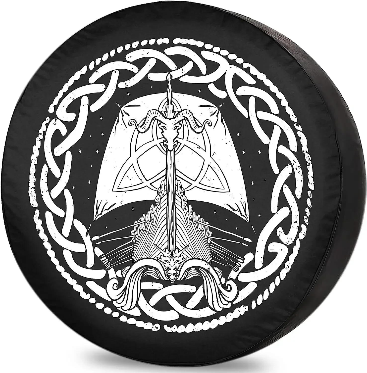 Cubierta de neumático de repuesto para barco vikingo, protectores de ruedas, agua, a prueba de polvo, Universal, apto para SUV, camión, Camper, remolque de viaje, Camping