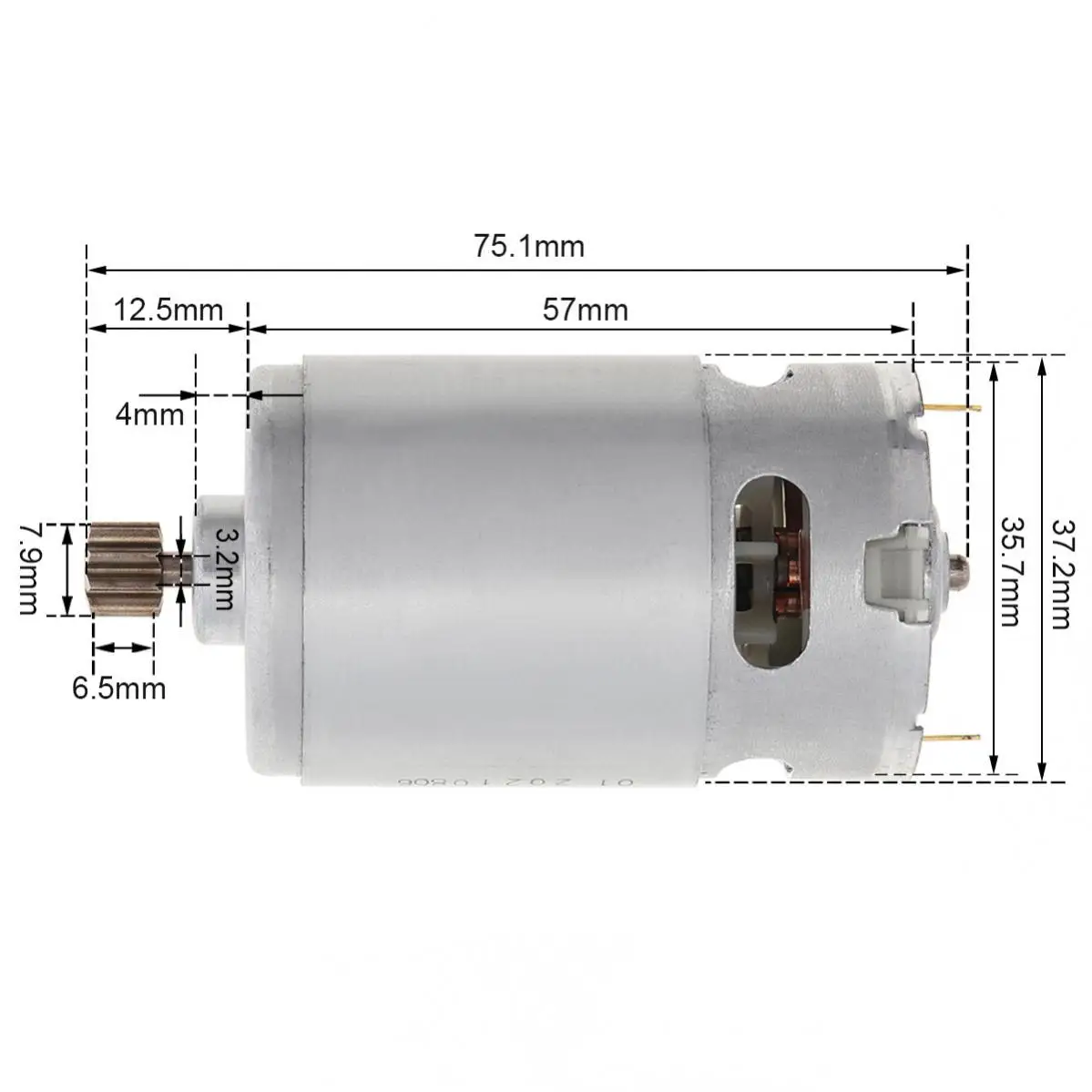 RS550 9 Tooth DC Motor 10.8V-25V 21500-25000RPM 9 Teeth Single Speed Micro Electric Motor for Electric Drill / Screwdriver