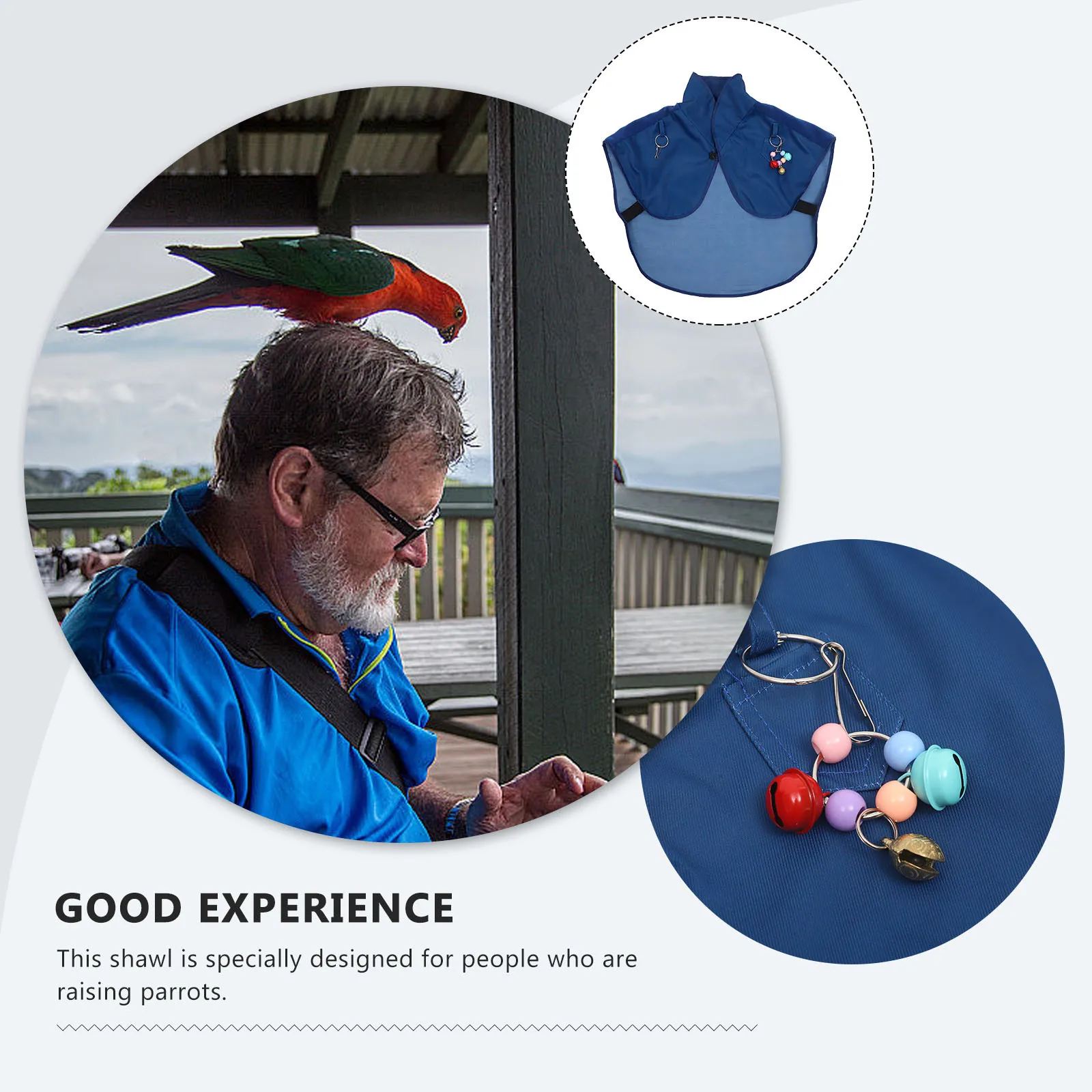 

Waterproof Shoulder Pad Parrot Training Protector Anti-Bite Bird Shoulder Shawl Dirt Resistant Fabric for Parakeet Lovers