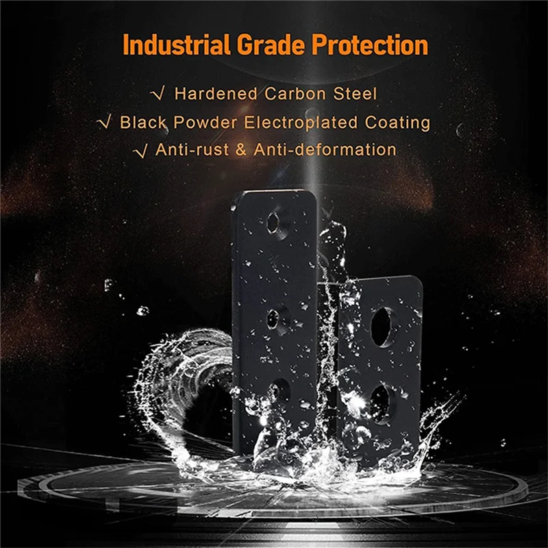 A19E-2Inch X 4Inch Door Barrier Clips Heavy Duty Open Rod Bracket U Shape Bracket For Barn Shed Garage Gate