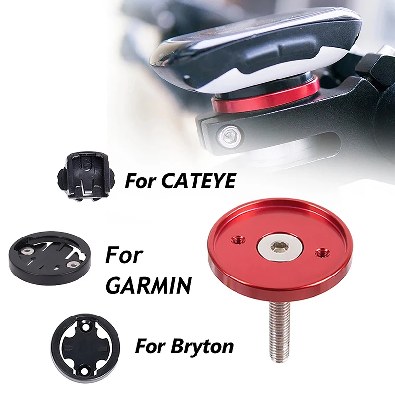 Bicycle Computer Holder Bike Stopwatch GPS Mount Stem Top Cap Computer Holder Phone Holder For Garmin Bryton Cateye Parts image 3