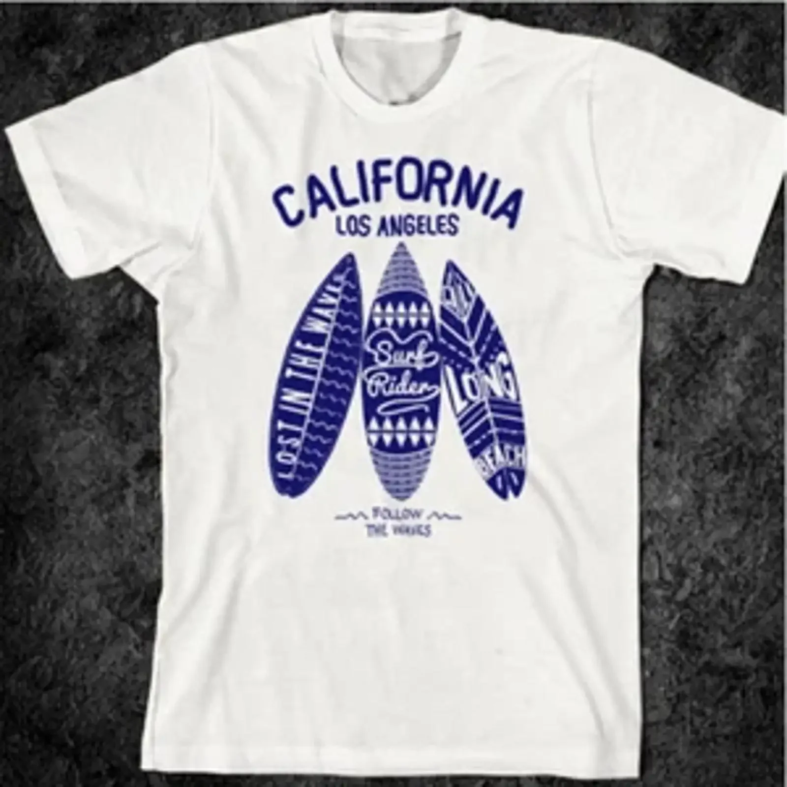 Camiseta de Surf con Diseño Vintage de Olas, Tabla de Surf, California, Hawái, Honolulu, Waikiki, Maui III, Ropa de Diseñador con Efecto Lavado