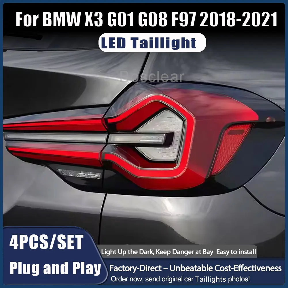 

LED Rear Tail Light Lamps For BMW X3 G01 G08 2018 2019 2020 2021 2022 Plug and Play DRL Brake Turning Signal Taillights Assembly