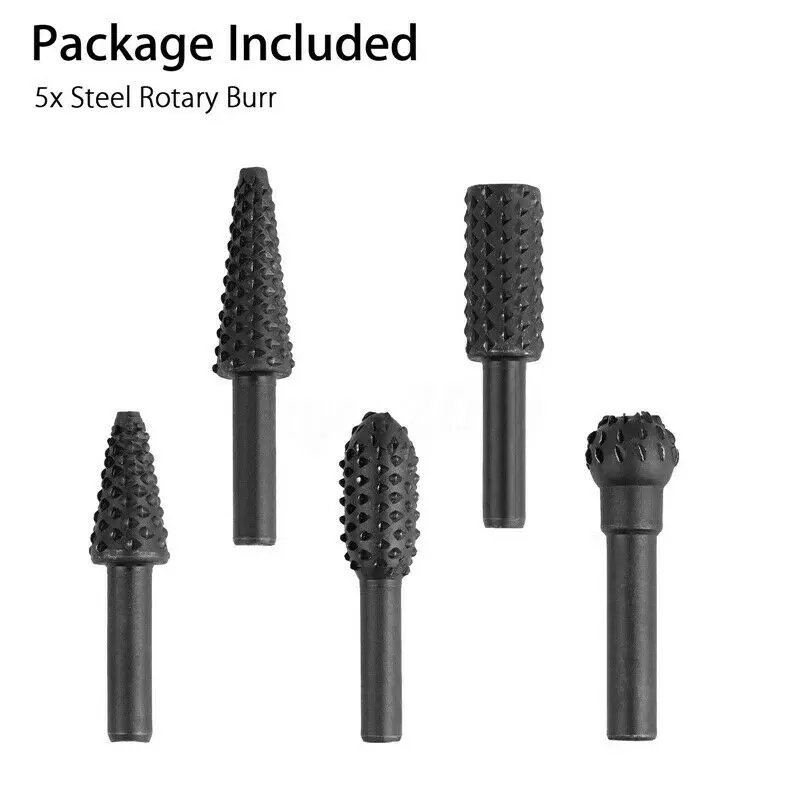 1/4'' 5PCS Drill Bit Set Cutting Tools for Woodworking Knife Wood Carving Tool Carpentry Wood Cutting Tools WorkDrill Bit Set