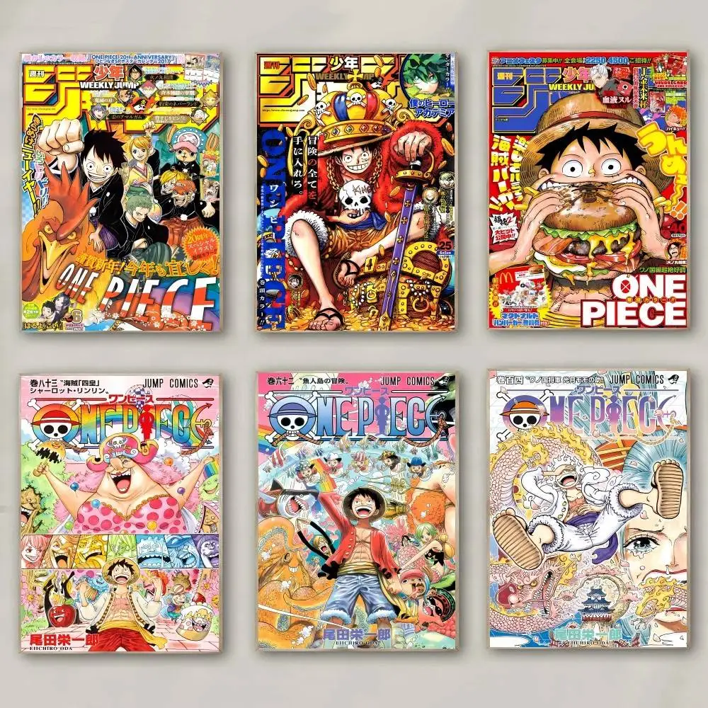 

O-One Piece Manga Style Frameless Canvas Art Print Poster - HD Anime Peripheral Wall Decor for Bedroom Living Room Fans Space