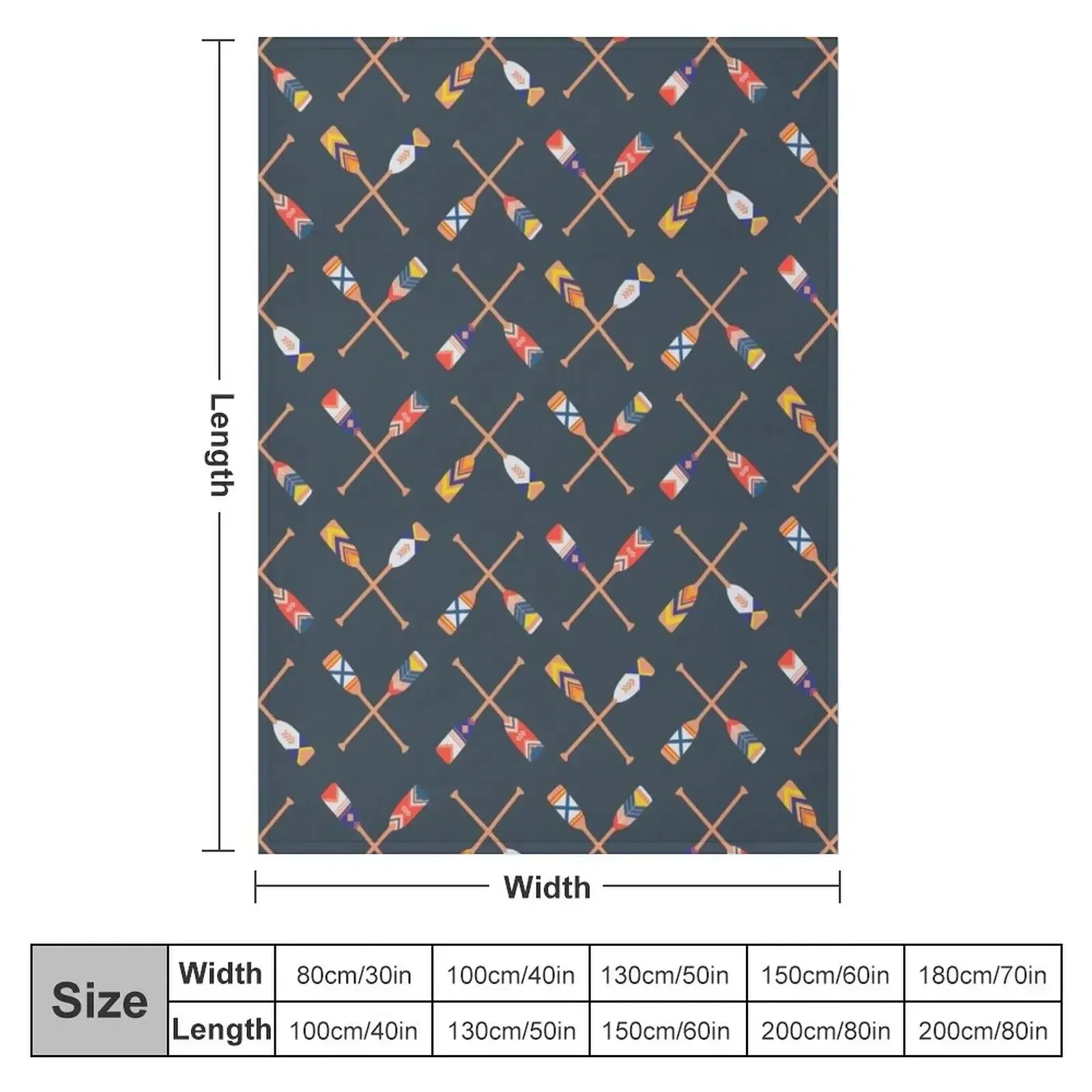 Canoe Paddles X Pattern - Charcoal Throw Blanket Soft Plaid Decorative Sofas Nap blankets and throws Blankets