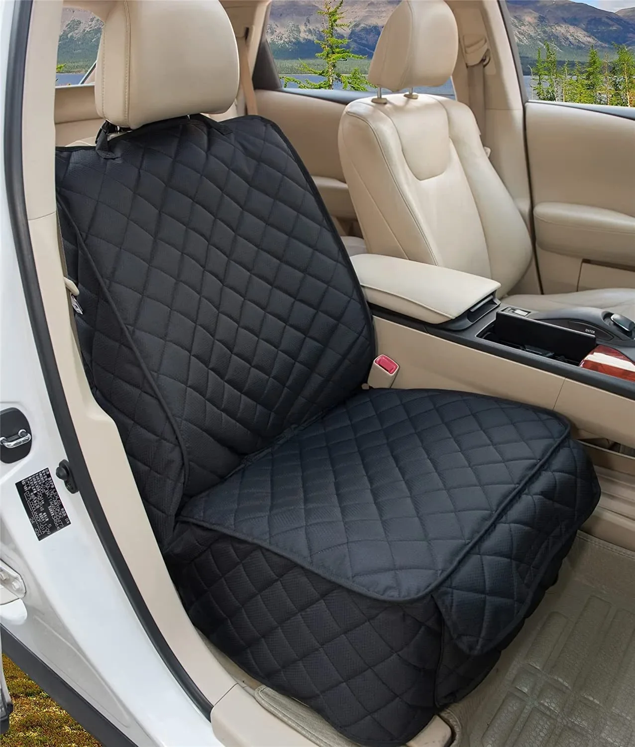 Dog car Seat covers, Pet front covers for cars, trucks and SUVs - Waterproof and non-slip dog seat covers, (front seat)