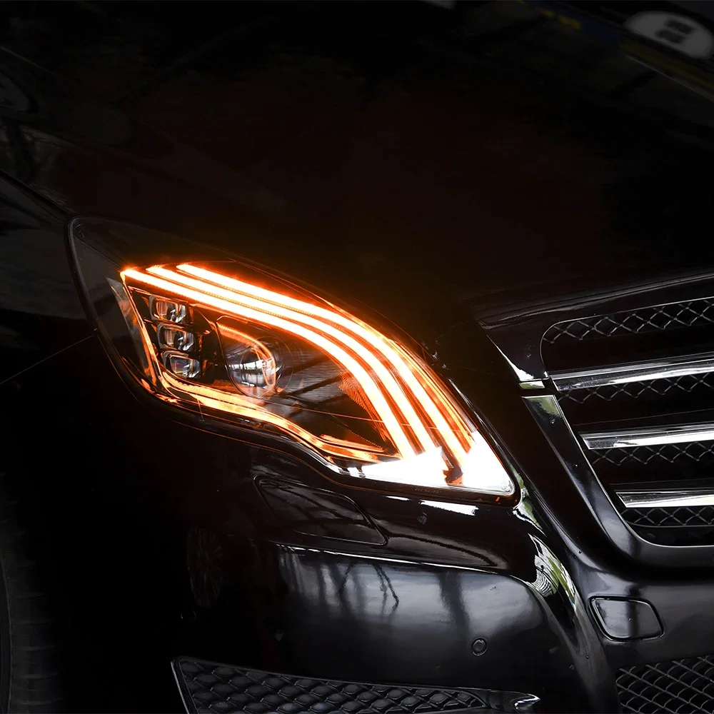 Auto Headlights Assembly For Benz R-Class W251 2010-2017 Upgrade Car LED Maybach Style Projector Lens Plug and Play Accessories