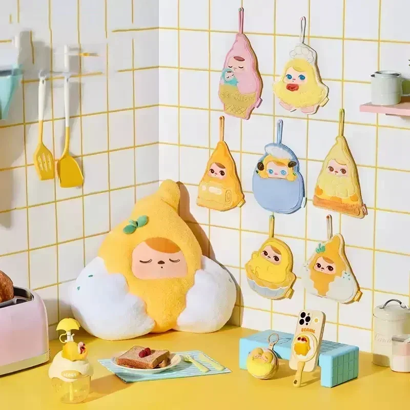 

Pop Mart PUCKY EGG BEANIE Series Полотенце для рук Слепая коробка Угадай Сумка Аниме Фигурка Орнамент Фигурки Куклы Модель Девушки