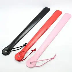 48CM kürek PU deri sürme kırpma Flogger whiwhips yarasa sivri deri at eğitim için Spanking Paddle Slapper kırbaç