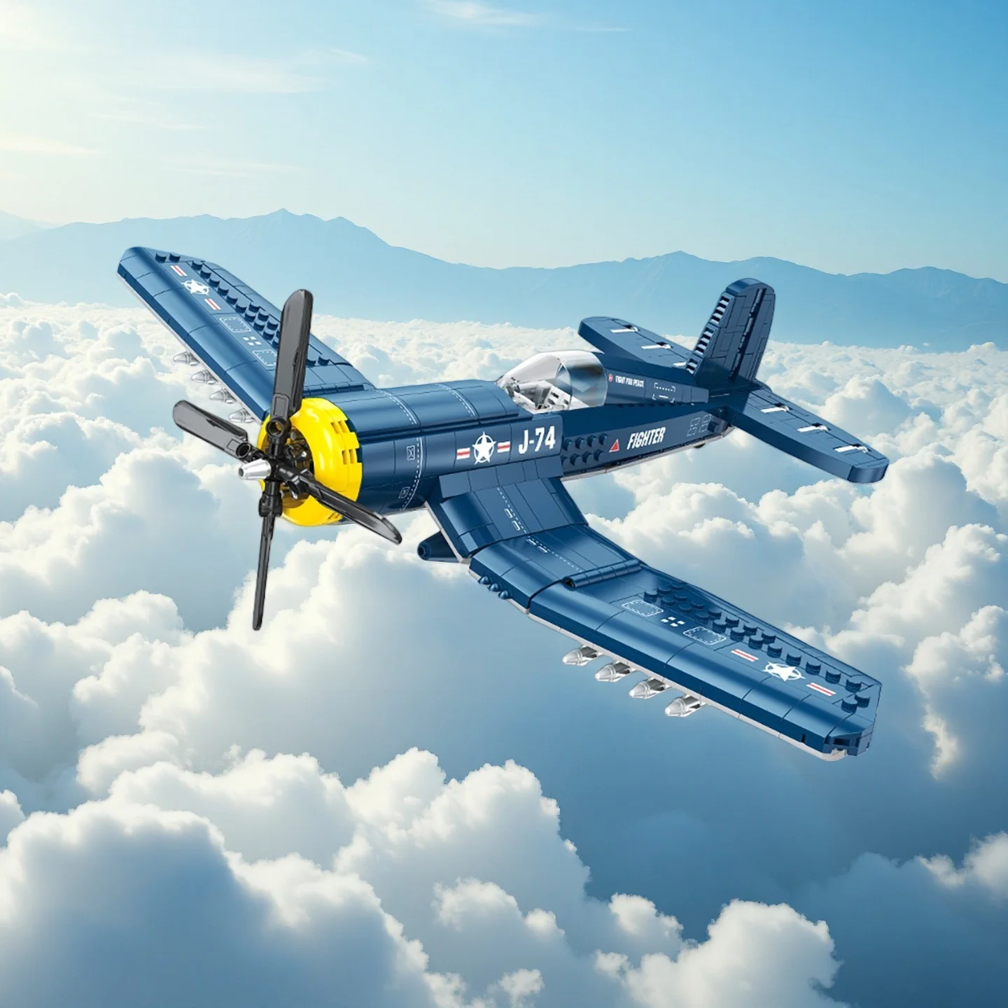 KNEW BUILT vadászgépes helikopter repülőgép építőkocka játékok - barkácsolás kirakós fiúknak, tökéletes születésnapi, ünnepi és gyermek ajándékként