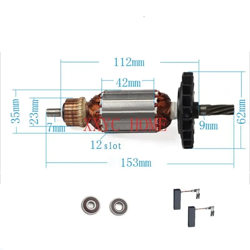 

220-240V Armature Rotor 26 GBH2-26 GBH2-26E GBH2-26DE GBH2-26DRE GBH2-26RE GBH2400 GBH2-26DFR GBH2600 GBH 2-26 GBH26