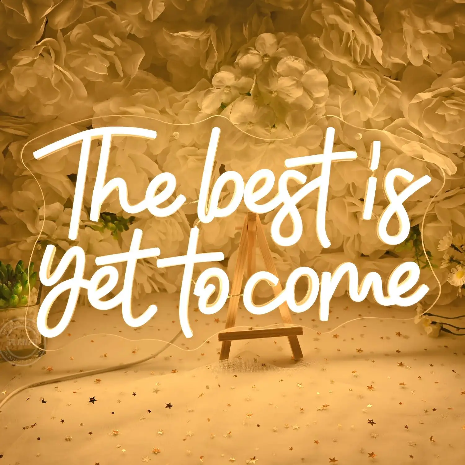 The Best Is Yet To Come Neon Sign Dimmable LED Light for Bedroom Office Wedding Graduation Party Wall Decor Art Sign