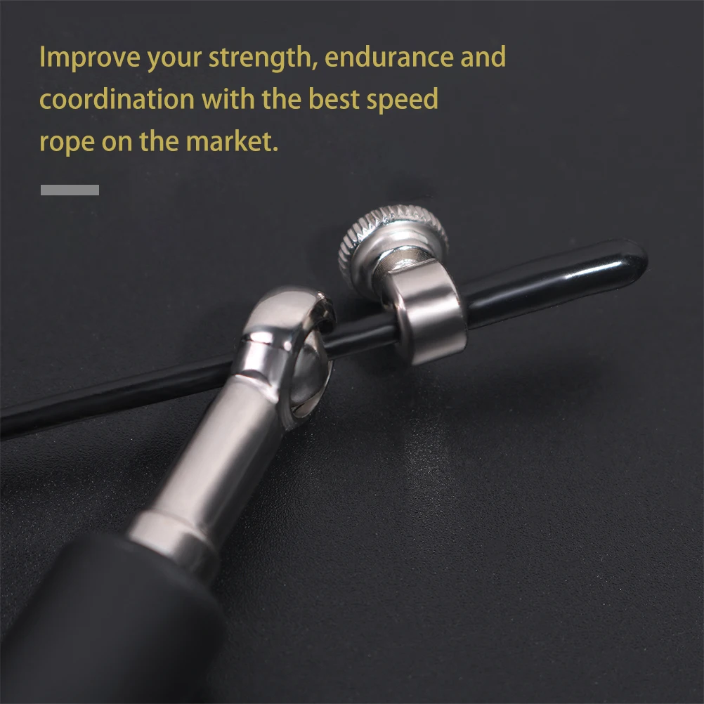 

Adjustable Speed Jump Rope Black Anti-Slip Handles Ball Bearings for Pro Athletes Beginners Gym Workouts Fitness Training
