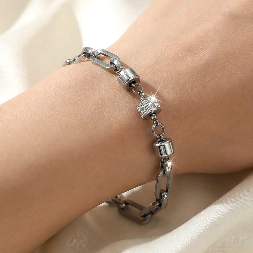 pulseira-de-corrente-de-aco-inoxidavel-a-prova-d'Agua-com-pingente-de-clipe-de-papel-moderna-para-casais-feminina-e-masculina-ajustavel-joia-antialergica