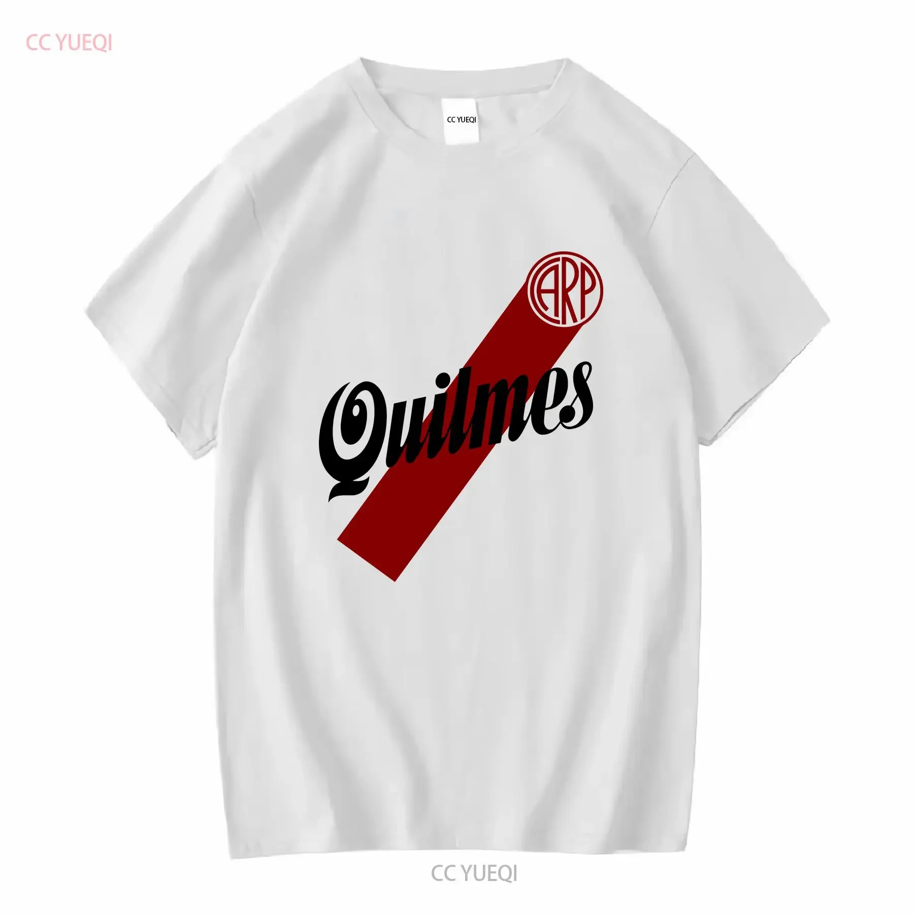 Camiseta Retro Argentina River Plate Quilmes, Camiseta de Manga Larga o Corta, Estilo Vintage Lavado, Ligeramente Cómoda