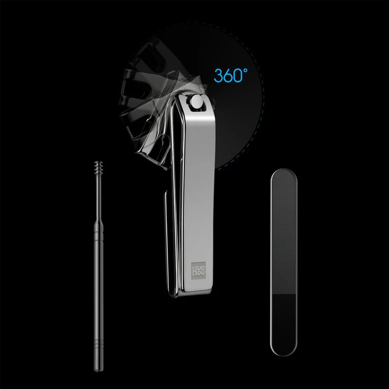 Xiaomi Huohou 4 в 1, портативная машинка для стрижки ногтей на ногах, маникюра, педикюра, магнитное поглощение, машинка для стрижки ногтей из нержавеющей стали