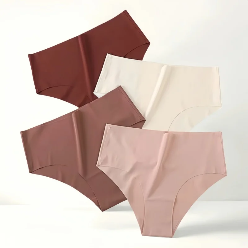 ks/sada ledově hedvábných kalhotek pro ženy, spodní prádlo, dámské kalhotky s vysokým pasem, letní měkké lesklé kalhotky, sexy spodní prádlo - náhled 5