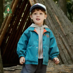 Amila Baby Jacket Coat 2023 autunno nuovi colori a contrasto tutto il tessuto di cotone moda e caldo per ragazzi vestiti per bambini carini