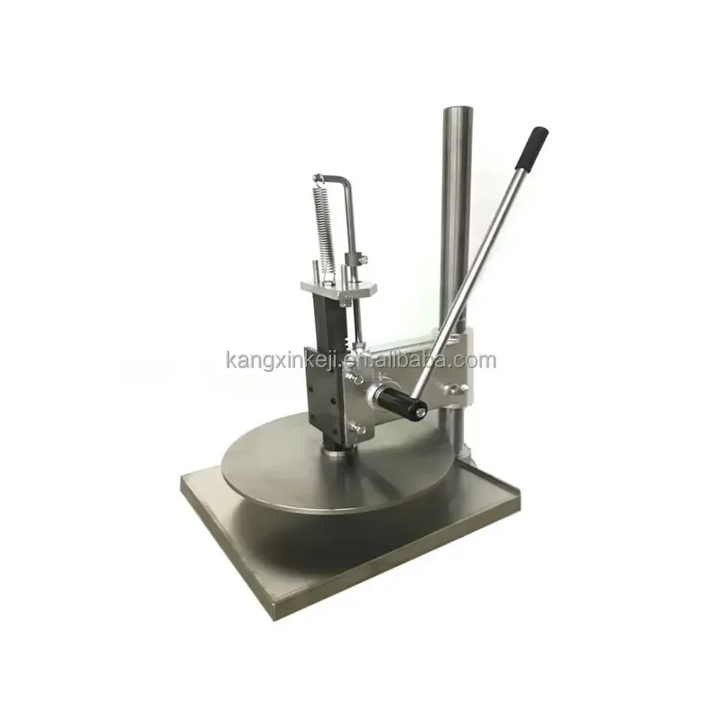 Commercial Manual Dough Press Machine for Pizza Cake Noodle Making Kitchen Tool Stainless Steel Flattening Roller Device