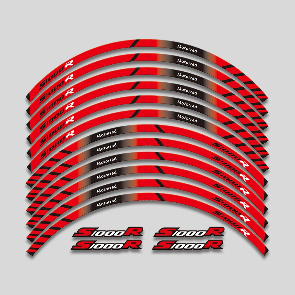 Per BMW S1000R S 1000R 1000 s1000 r Decalcomanie per ruote moto di alta qualità adesivi riflettenti impermeabili strisce per cerchioni