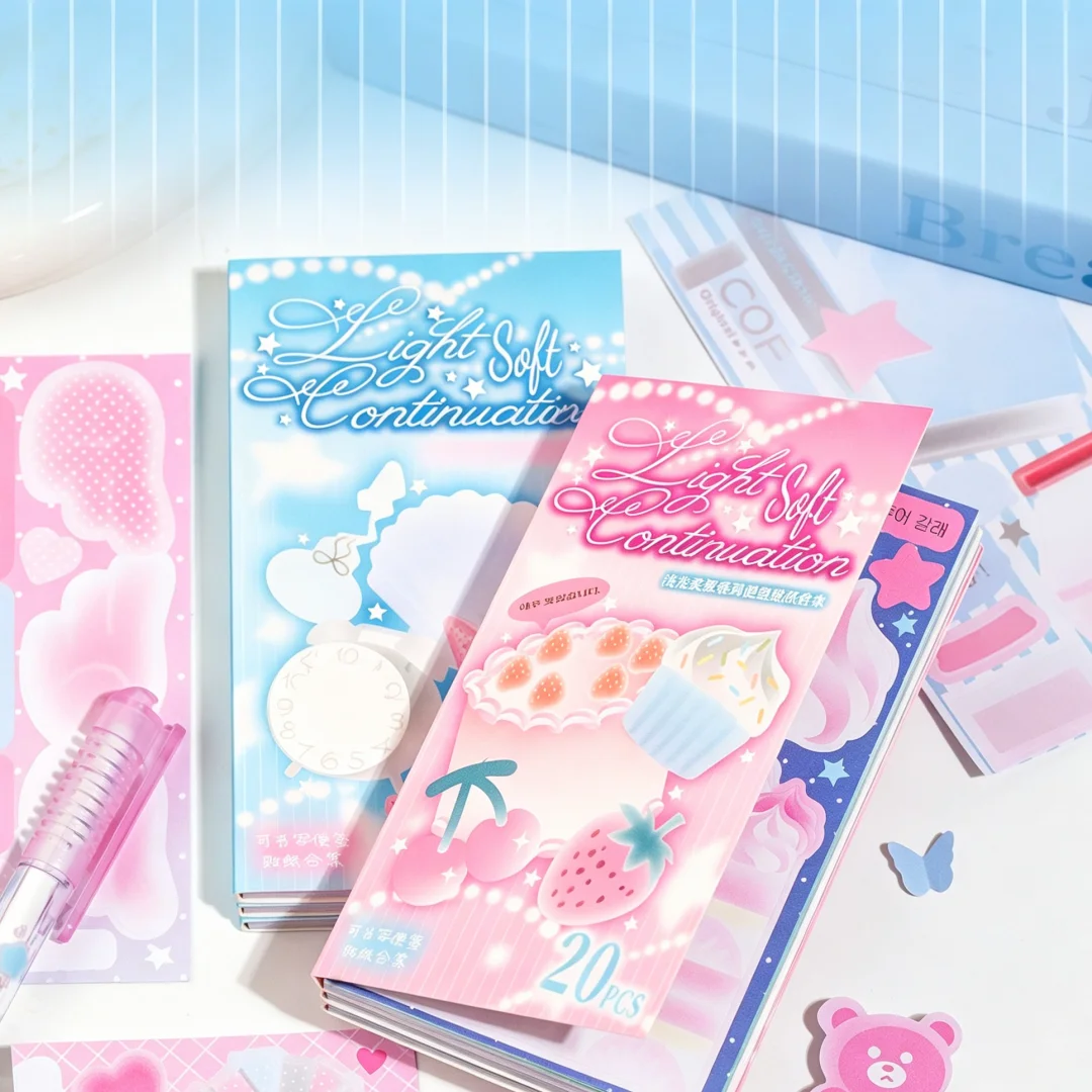 JCAC 20pcs/bag Writable Vintage Sticker Book, 