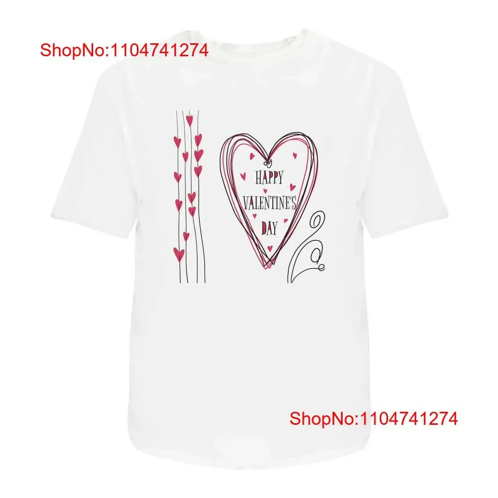 

'Happy Valentine's Day' Cotton T Shirt TA052268 vintage Washed designer clothes Stretched fashion Soft Breathable Versatile