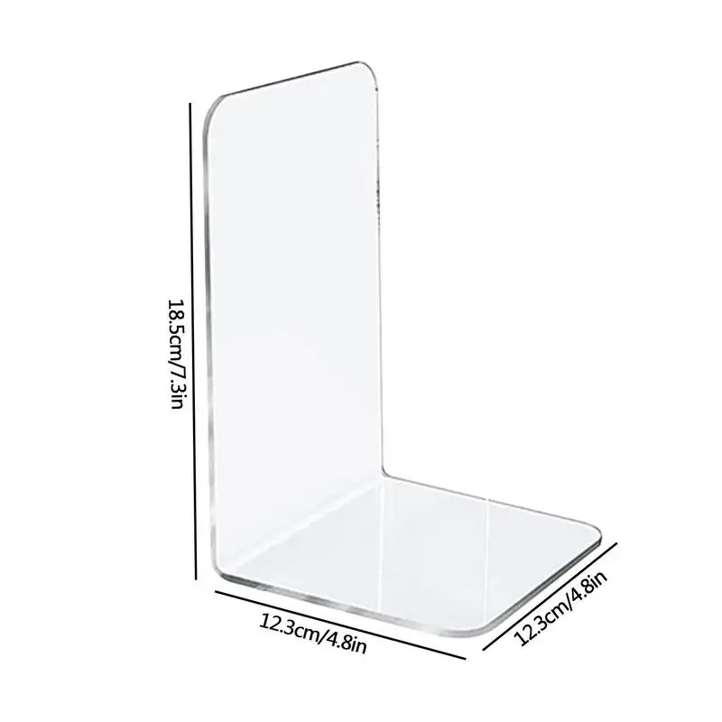 Imagem -06 - Suporte de Estante Acrílico Transparente em Forma de l Estante de Armazenamento Decorativo de Mesa Suporte para Livros Papelaria Escolar