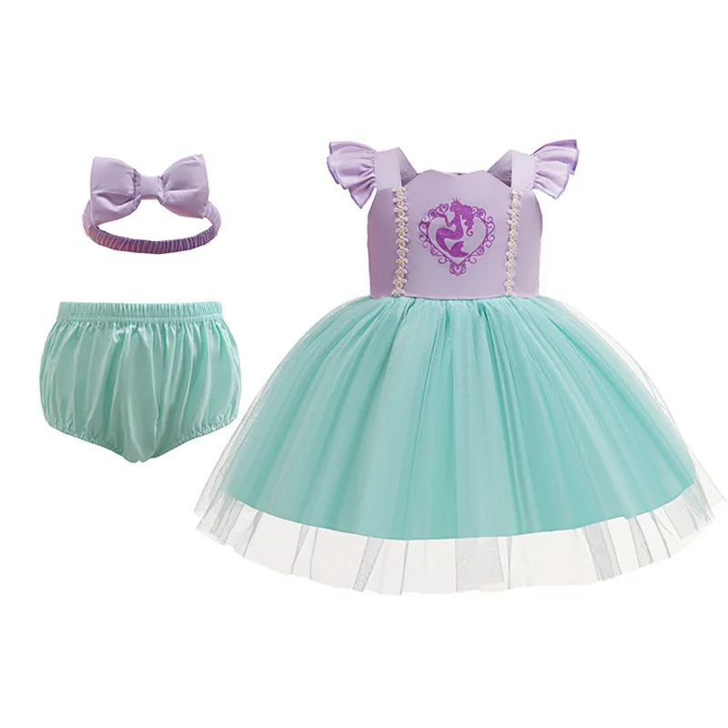 Mädchen Prinzessinnen-Partykleid Kleinkind Puffärmel Festliches Kleid Verschiedene Stile Größen 0-3T für Besondere Anlässe – Detail 3