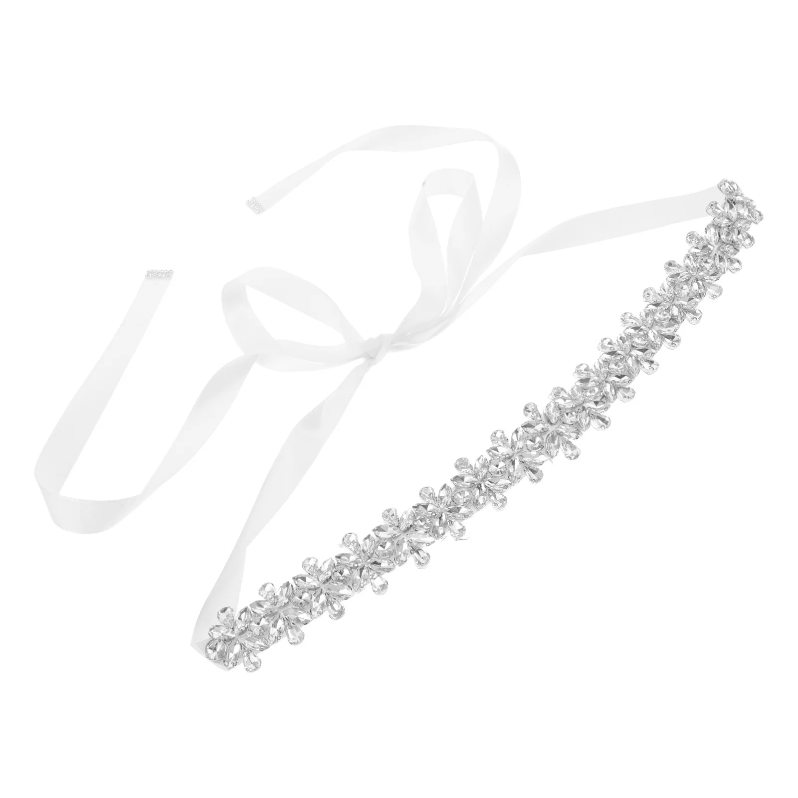 حزام خصر من حجر الراين لفستان الزفاف وشاح الزفاف سباركلي ثوب إكسسوار للمناسبات الرسمية أداء الرقص حزام بلينغ #3