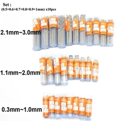 60pcs High Quality HSS straight shank twist drill 0.5-1.0 mm walnut vajra bodhi Pearl beads punch tiny little bit