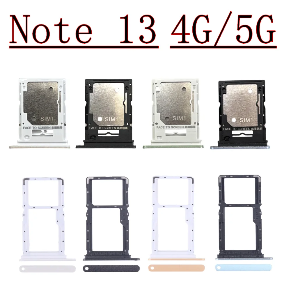 Phone SIM SD Card Tray For Xiaomi Redmi Note 13 4G/5G New SIM Chip Slot Holder Drawer For Redmi Note13