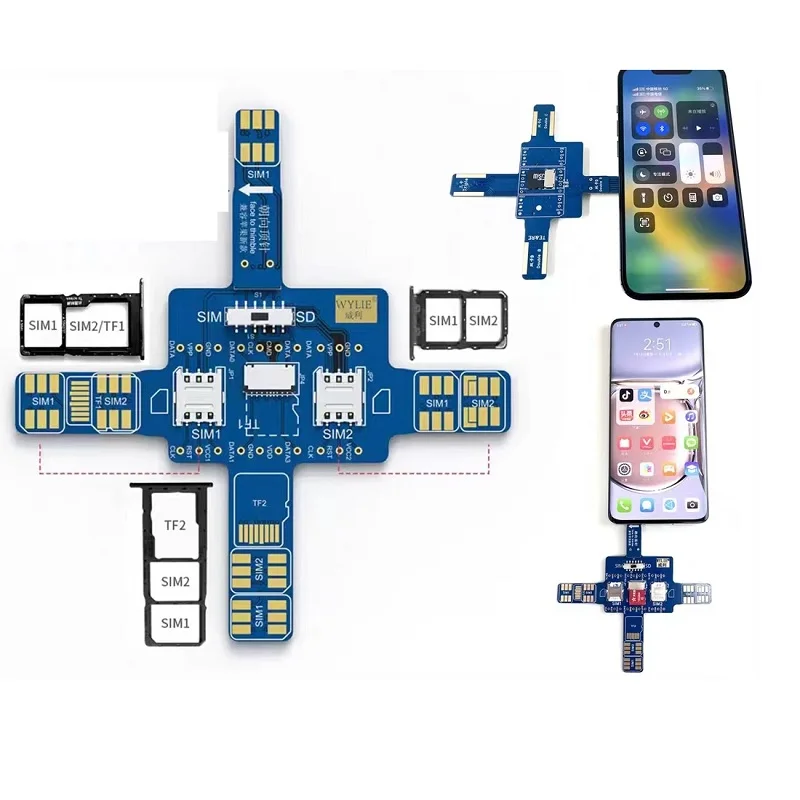 MasterXu WYLIE Mobile Phone Universal Tester Board For iPhone HuaWei Signal Repair SIM Card Reader Problem Replacement