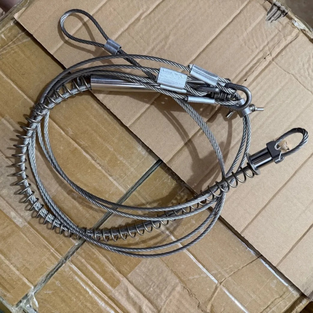 3PC Two Section Double Steel Wire Stronger Spring Replacement With Nuts Wire Rope For the Wild Boar Trap Fox Trap Rabbit Trap