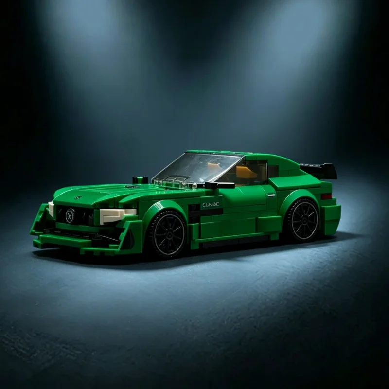 

2026 Green Classic Sports Car Building Blocks Model High Simulation Racing Assembly Bricks Desktop Decor