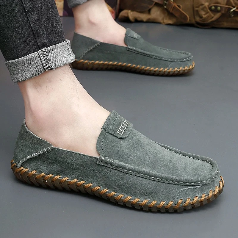 

Men Loafers Super Soft Casual Shoes For Men Slip On Male Plus Size 38-47 Tenis Masculinos Suede Leather