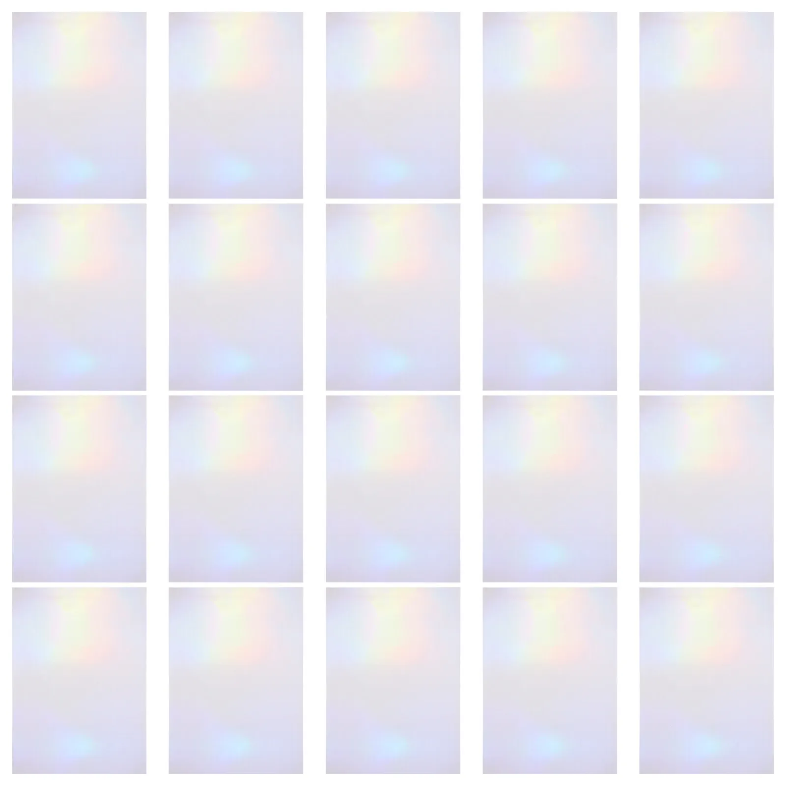 20Sheets Holographic Clear Laminating Sheets Self Adhesive Laminating Film for Protecting Photos Badges Cards Waterproof