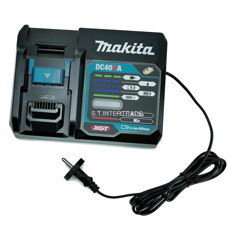 Makita DC40RA 40V Rapid Optimum Max XGT Rapid Charger Digital Display  40V Lithium Battery Charger Dual Fan Radiating Charger