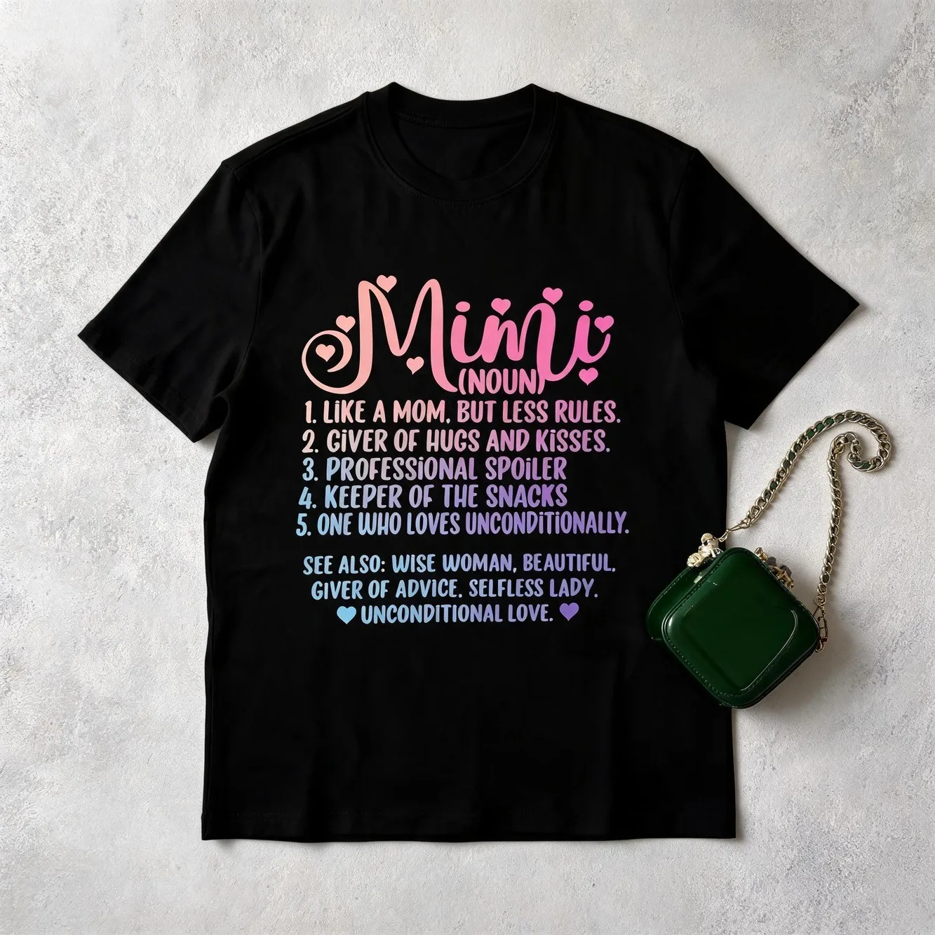 Camiseta elegante con estampado Mimi de talla grande - Top informal de manga corta con cuello redondo para primavera y verano - Ropa cómoda de talla grande para mujer para figuras con curvas