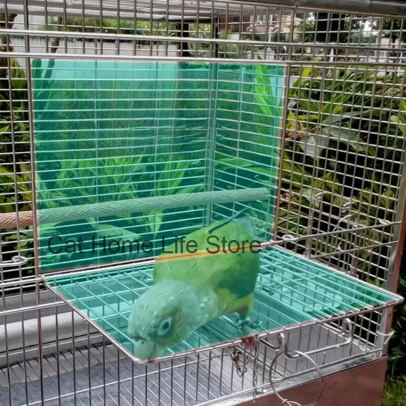 Large Open Top Bird Cage Stainless Parrot Budgie Speciality Bird Cage Luxury Feeder Villa Oiseaux Accessoires Pet House QF50NL