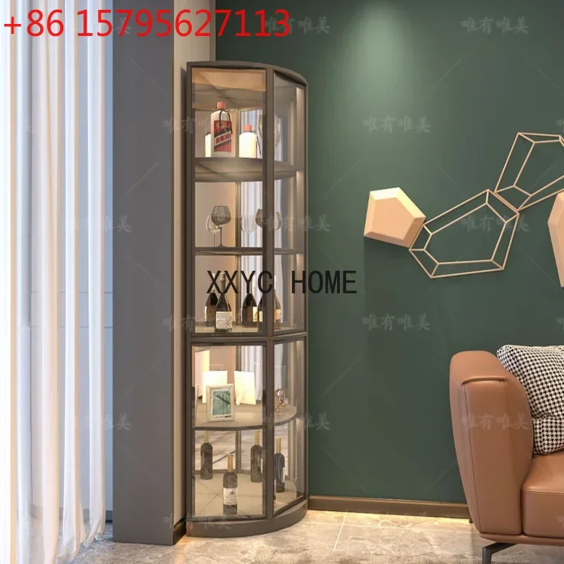 

Угловой винный шкаф для гостиной, настенный, в европейском стиле, с полками, для хранения и демонстрации вина, мебель для ресторана QF50JG