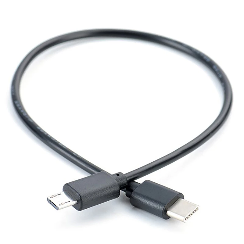 Kabel USB-C Ke USB Mikro Tipe C Kabel USB Mikro B Tipe C Jantan Ke Jantan 30/100Cm Kabel Data Pengisi Daya Cepat