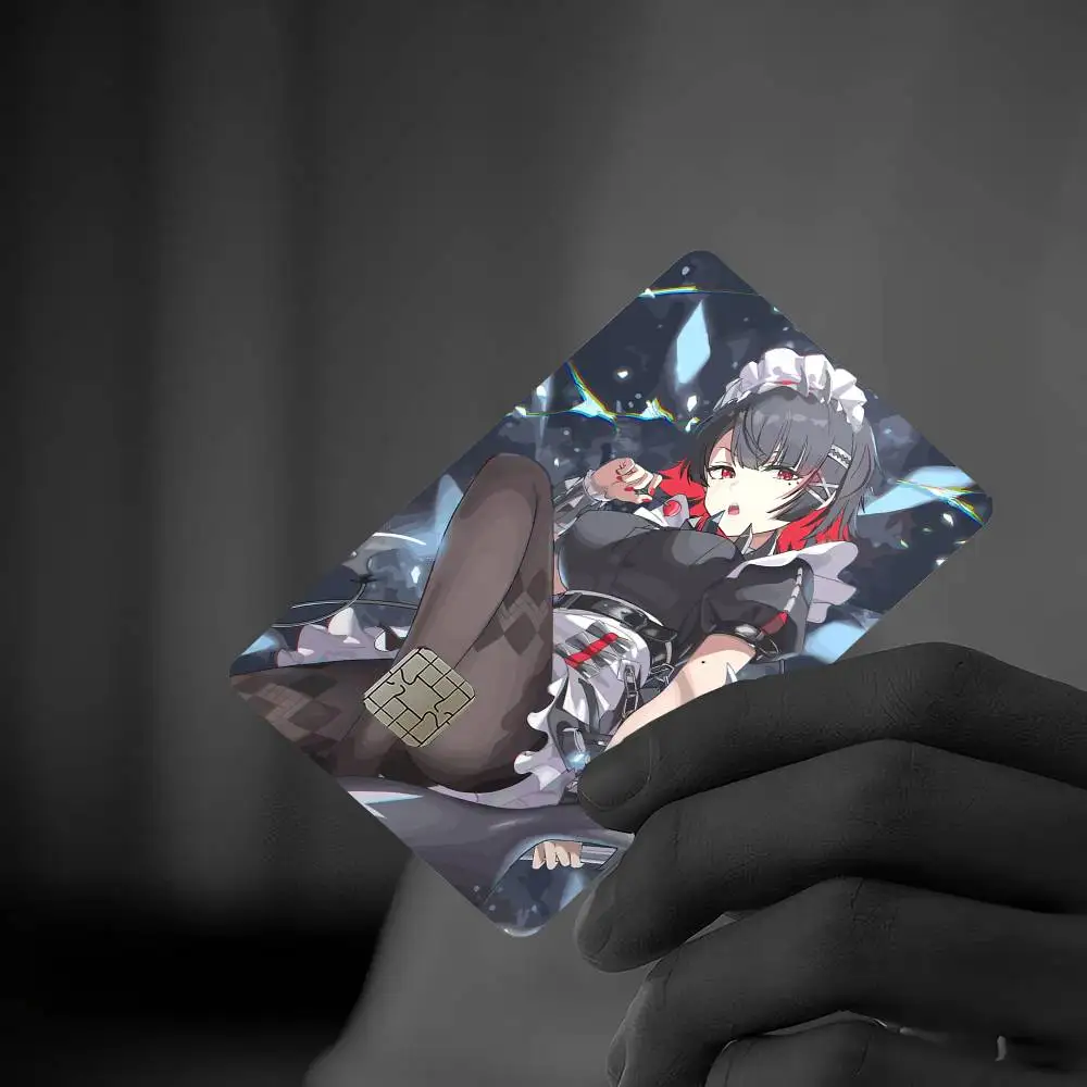 ZZZ Ellen Joe Game Zenless Zone Zero Anime Cartoon 1 set of 4 pcs Sticker Film Skin for Credit Card Debit Bank Bus Card