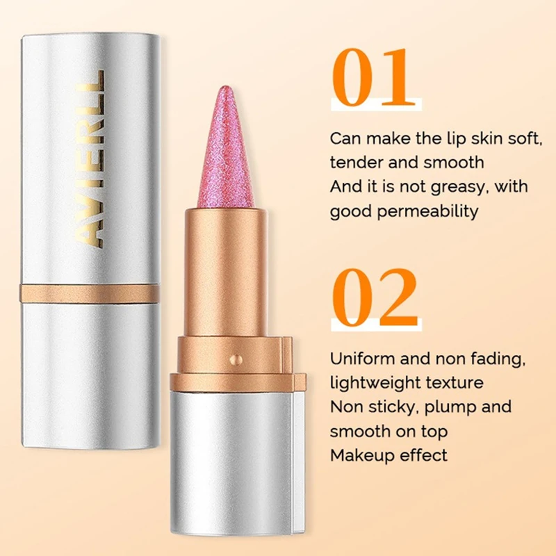 8 ألوان مدبب بريق لامع أحمر الشفاه بيرليسسينت الشفاه تينت قلم تحديد الشفاه دائم مقاوم للماء سهل اللون الماس أحمر الشفاه