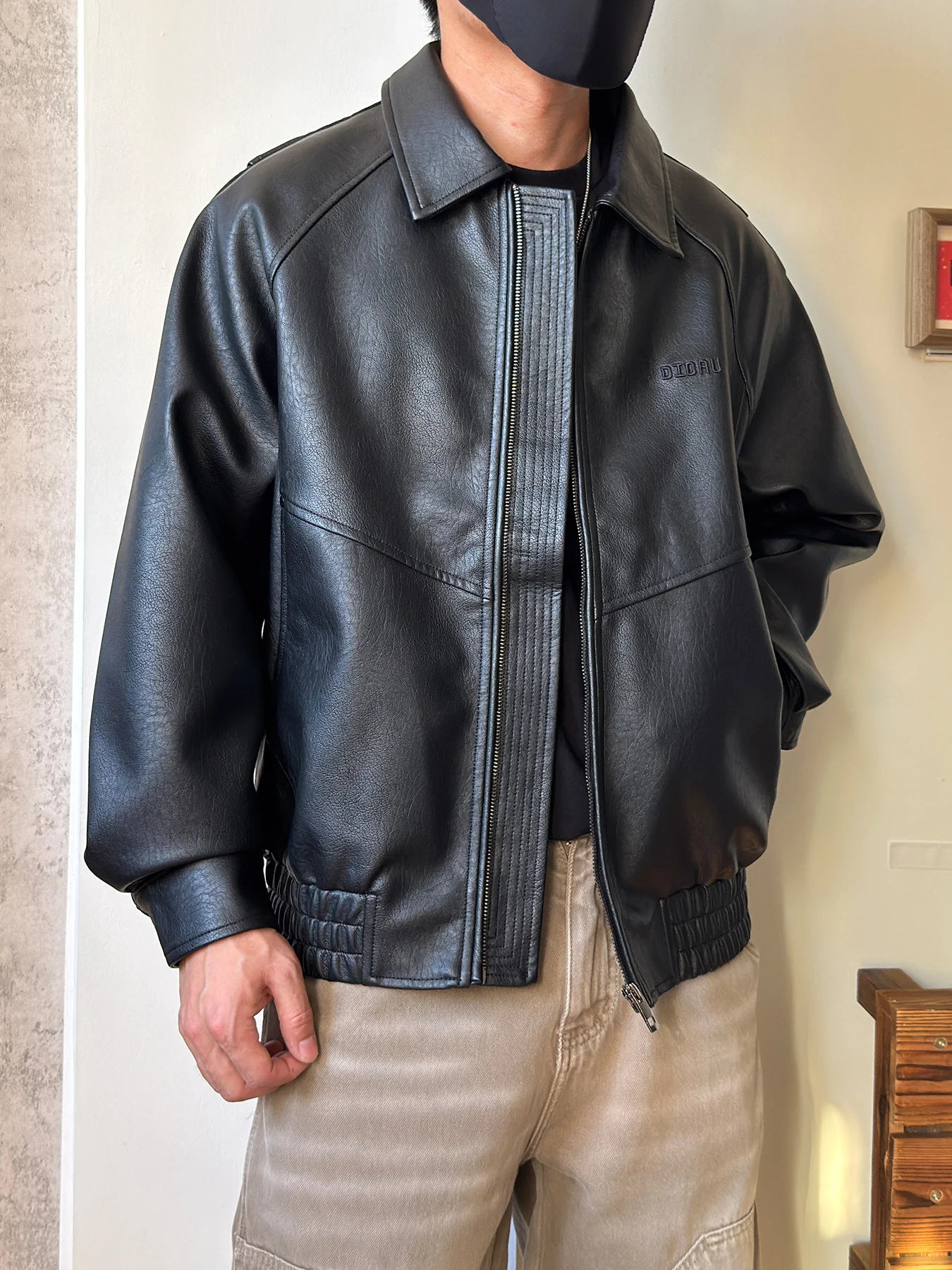 

Мужская кожаная куртка-косуха из вощеной кожи, осенне-зимняя, свободного кроя, повседневная, в американском стиле, трендовая