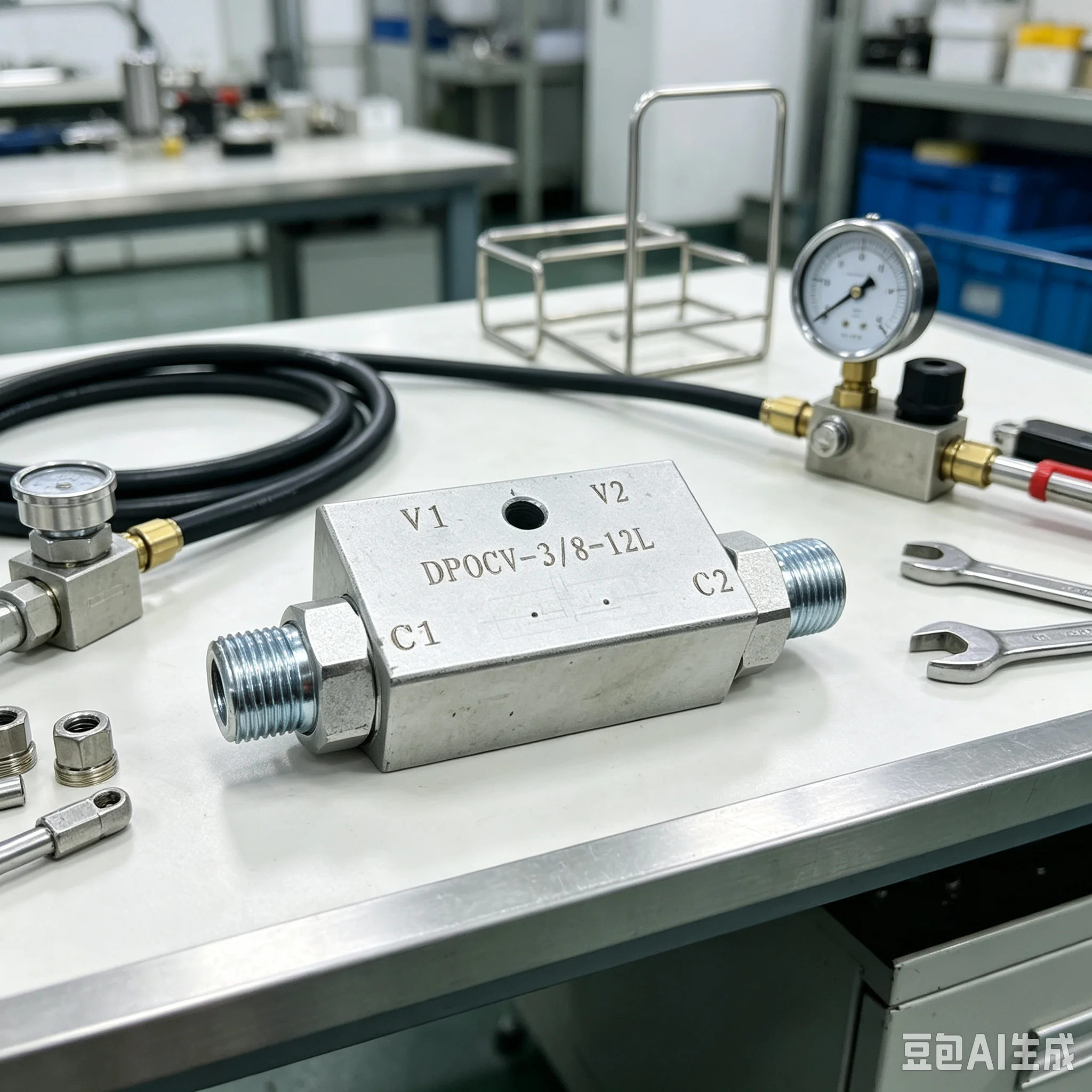 DPOCV‑3/8‑12L Bidirectional Hydraulic Balance Lock Valve, Cylinder Check Valve for Engineering Crane Hydraulic System Equipment
