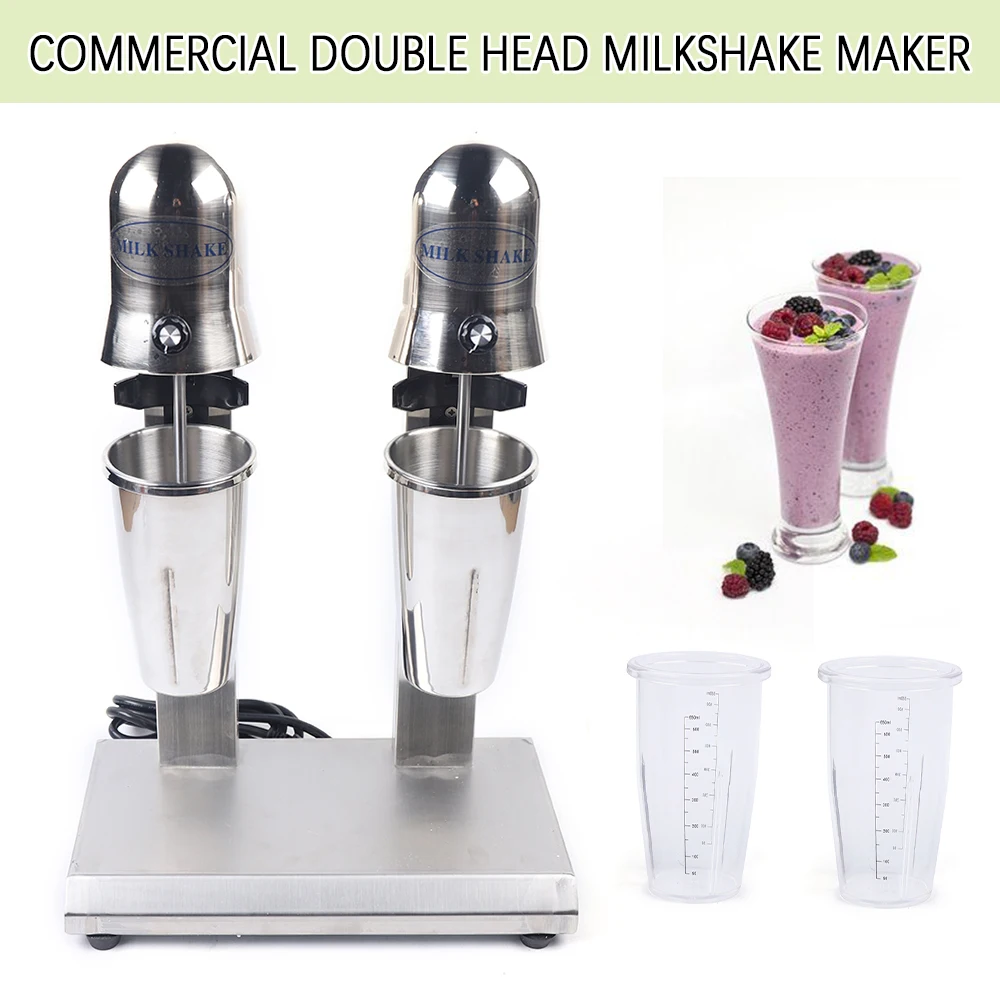 Commercial Double Head Drink Mixer Stainless Steel Milk Shake Machine for Drink Mixer 110V