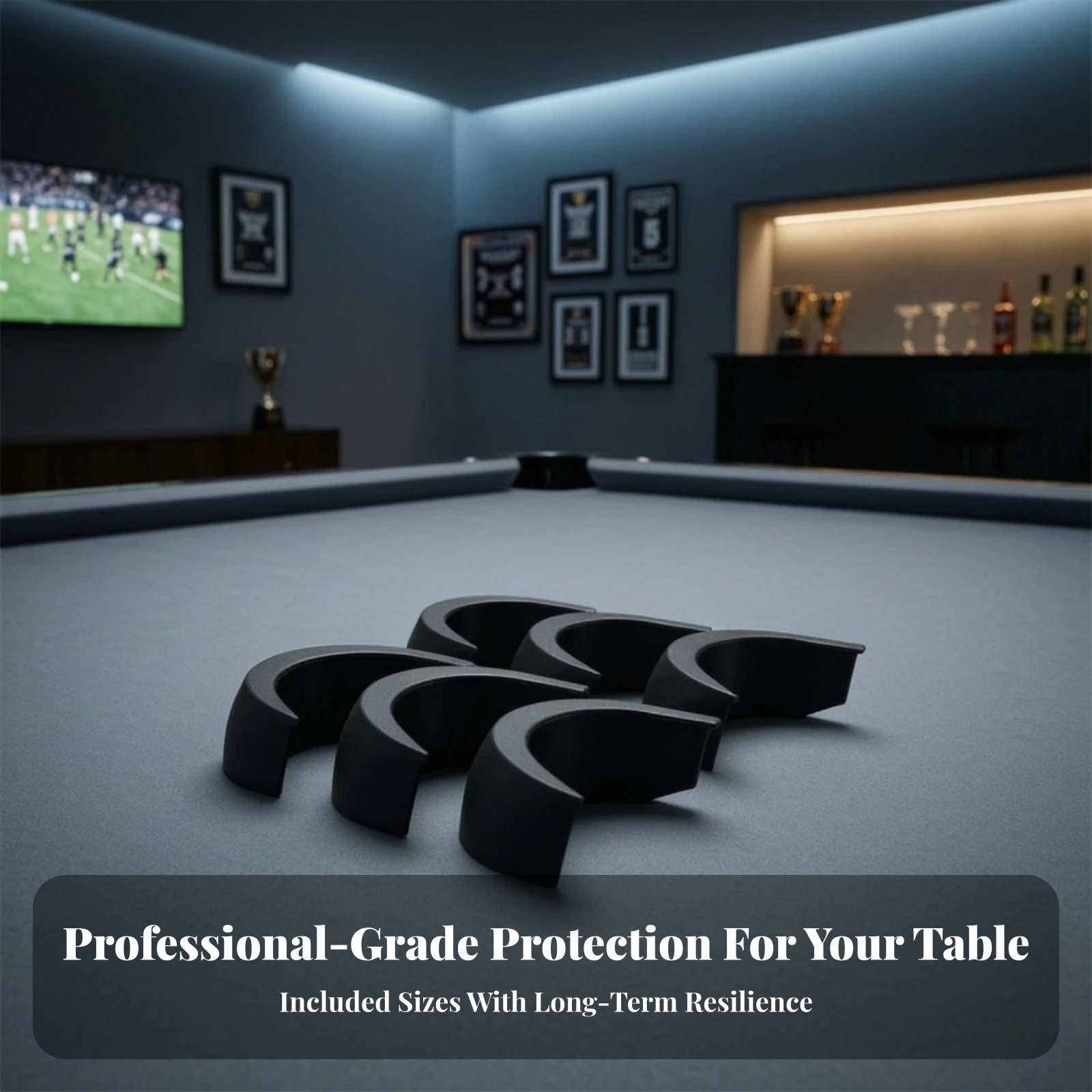 6 Pieces Billiard Table Pocket Liner Heavy Duty Pool Table Pocket Guard Textured Smooth Surface for Game Rooms