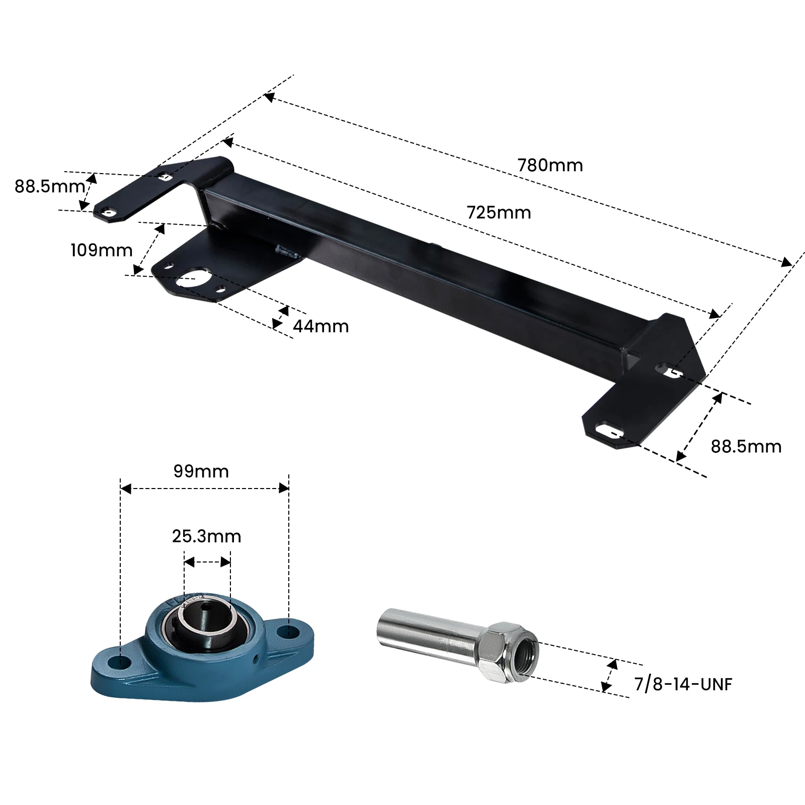 Steering Gear Box Stabilizer Bar For Dodge Ram 1500/2500/3500 1994-2002 5.9L 4WD