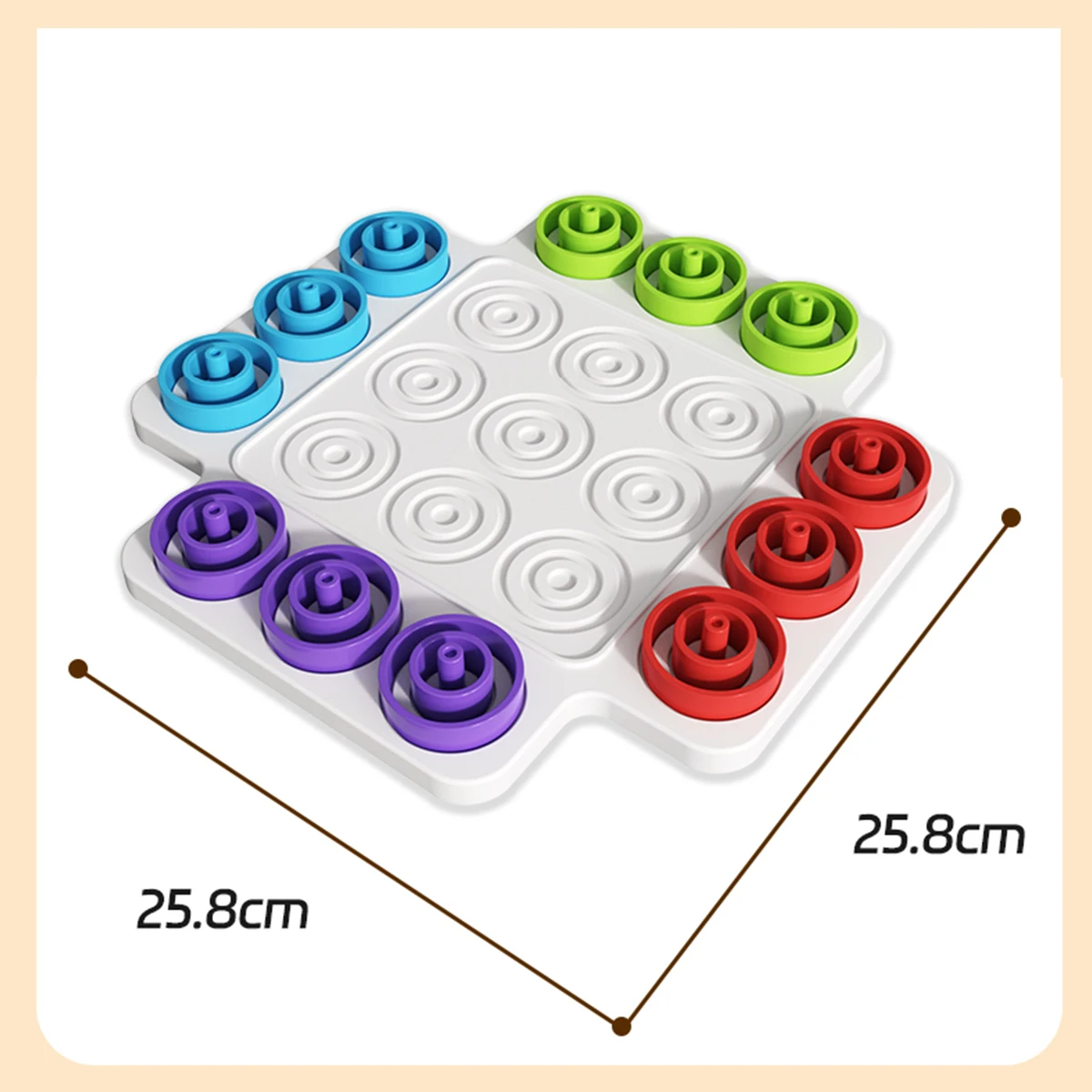 Interactive Ring Toss Strategy Board Game, Interactive Family Stacking Game, Educational Logic & Spatial Thinking Toy for Kids